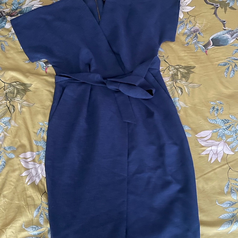 ASOS Navy Midi Wrap Dress